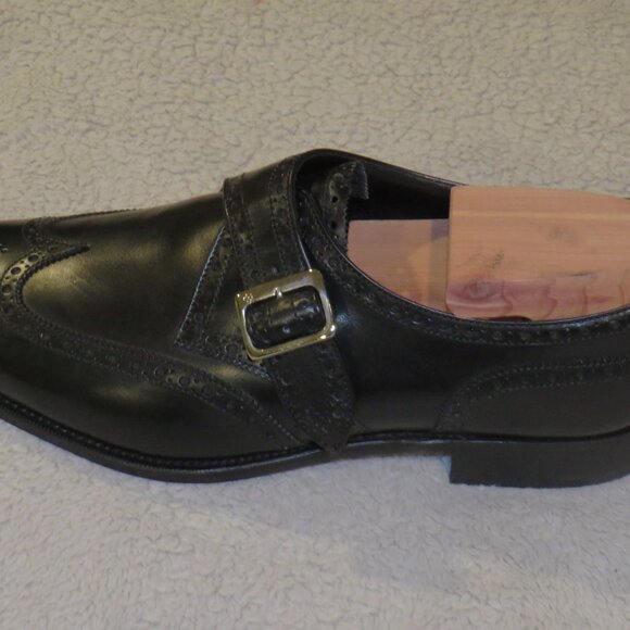 Edward Green x Leffot Hove Black Calf Leather Balmoral Monk Straps 8D NWB main image 10